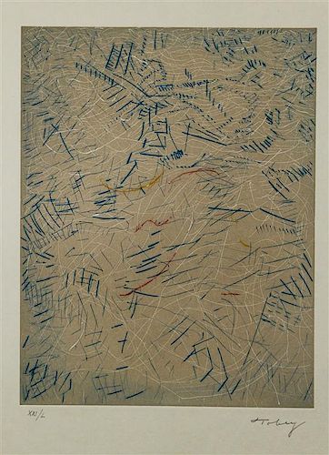 * Mark Tobey, (American, 1890-1976), Of Time and Age, 1975