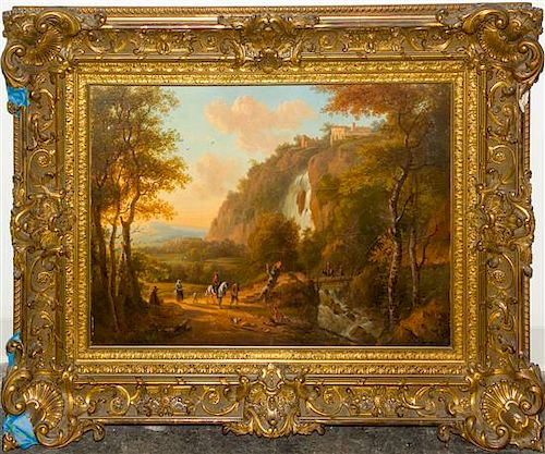 * Artist Unknown, (19th century), Landscape with Riding Party