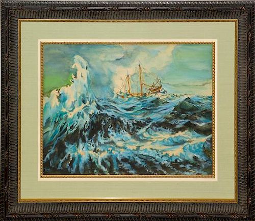 * Artist Unknown, (20th century), Ship at Sea