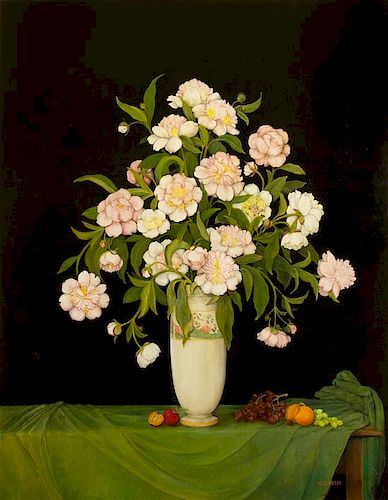* Artist Unknown, (20th century), Still Life with Peonies in a Vase