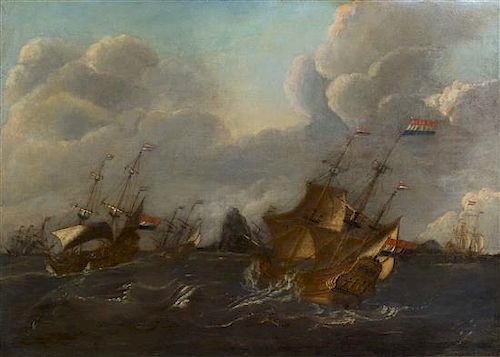 * Style of Abraham Storck, (Dutch, 1644-1708), Seascape