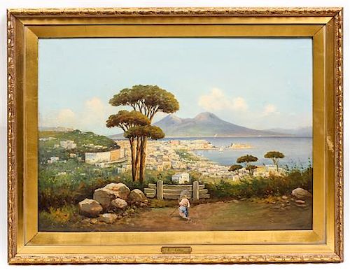 * E. Lenso, (20th century), Coastal Scene