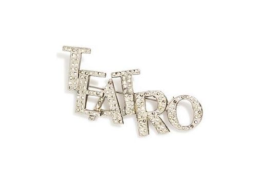 A Gianni Versace "Teatro" Brooch, 3.25" x 1.75".