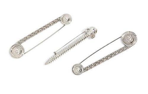 A Collection of Gianni Versace Safety Pin and Screw Brooches,