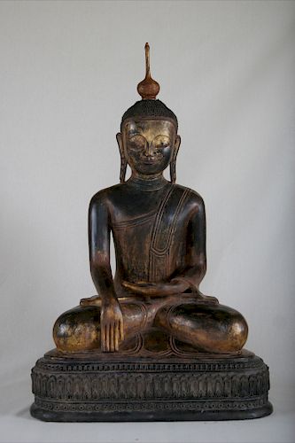 18th c. Buddha, Dry Lacquer, Burma 