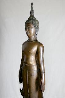 17/19th c. Bronze Buddha, Laos, 