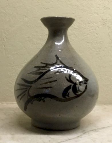 Buncheong Fish Vase, Korea, 15/16th Century