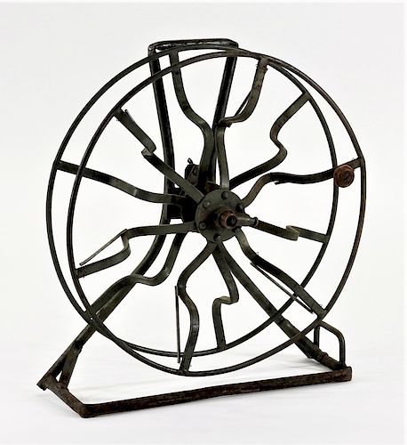General Machine Co. Iron Wire Spooler on Stand
