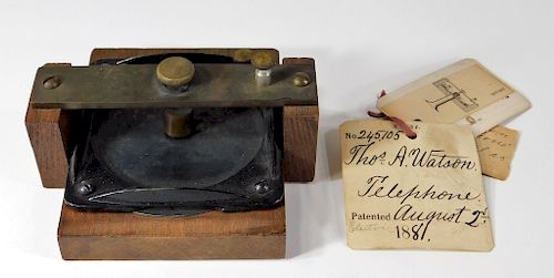 1881 Thomas A Watson Bell Prototype Telephone