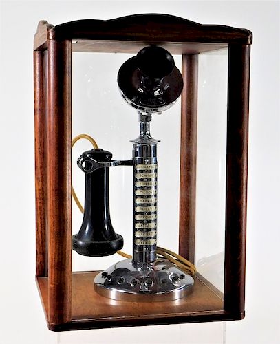 C.1913 Presentational Nickel Candlestick Telephone