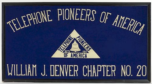 Telephone Pioneers of America Framed Wool Banner