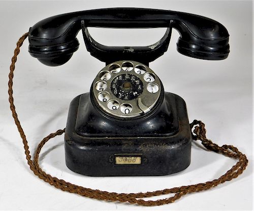 Vintage German Siemens Rotary Cradle Desk Phone
