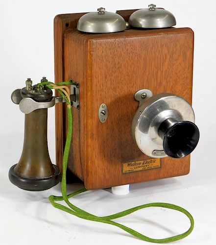 C.1907 Western Electric 323W Wooden Wall Telephone