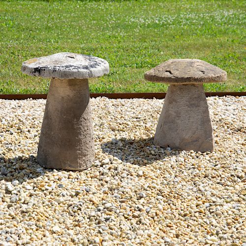 Two English Staddle Stones