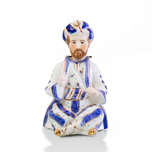 English Porcelain Nodder in the Form of a Seated Turk