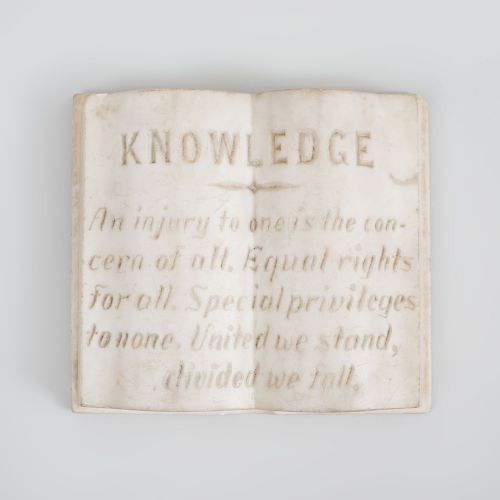 Carved Marble Book Knowledge
