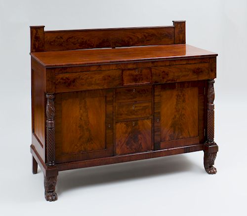 Classical Carved Mahogany Sideboard, New York