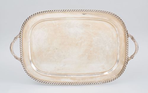 Reed and Barton Sterling Silver Two-Handled Tray in the 'Stratford' Pattern