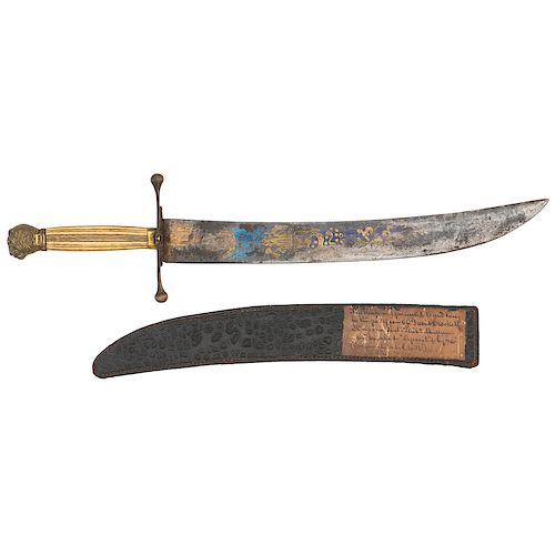 Davey Crockett's Bowie Knife Deposited to the Peale Museum