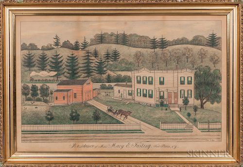 Fritz G. Vogt (New York, 1842-1900)  Residence of Mrs. Mary E. Failing. Fort Plain, N.Y.