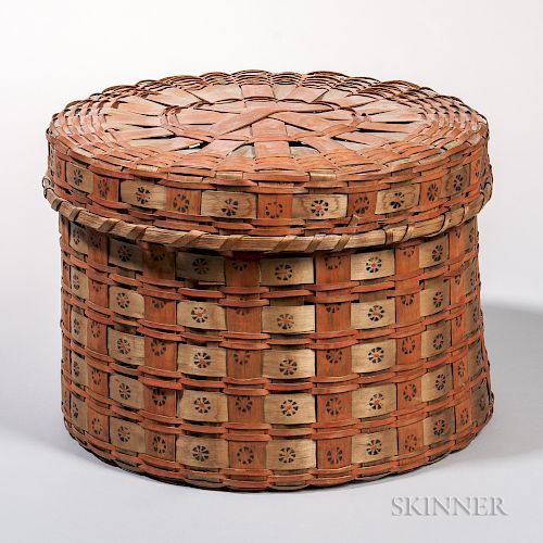Large Native American Ash Splint Basket