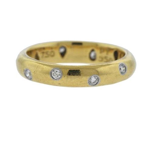 Tiffany &amp; Co Etoile Platinum 18k Gold Diamond Ring 