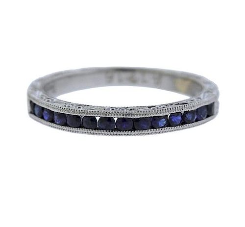 Shane &amp; Co 14k Gold Sapphire Wedding Ring 