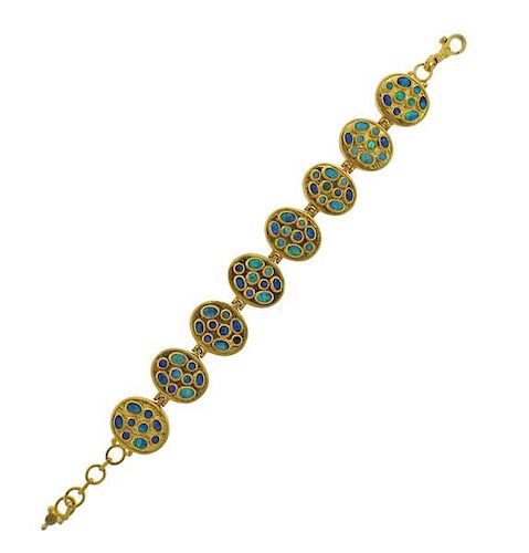Gurhan 24K Gold Diamond Opal Bracelet