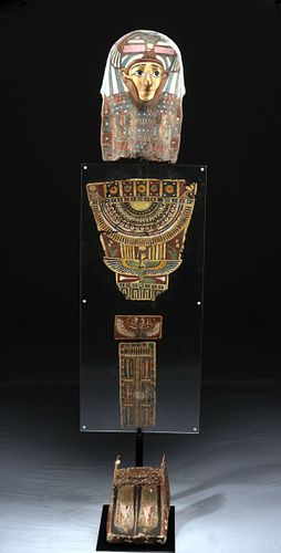 Romano-Egyptian Gilded Cartonnage Mummy Set