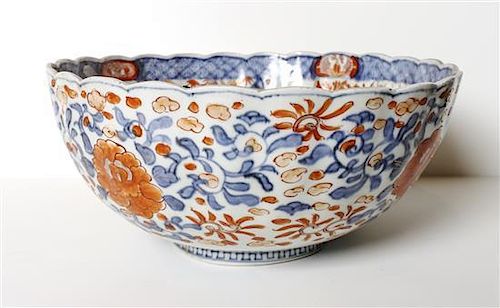 A Japanese Imari Porcelain bowl, Height 5 x diameter 11 3/4 inches.