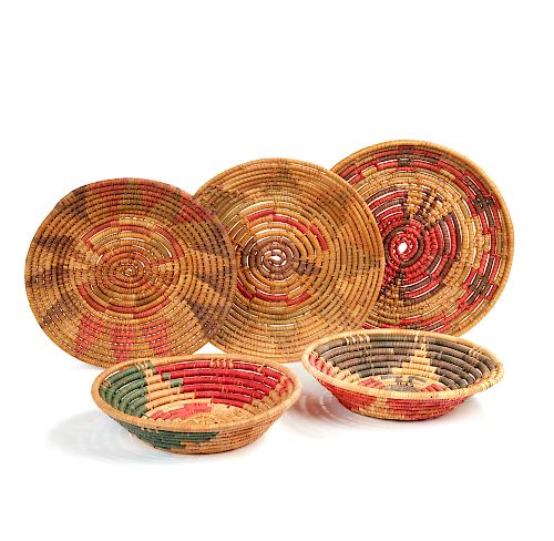 Five Hopi/ Navajo Wedding Baskets