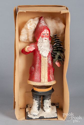 German papier-mâché Santa Claus Belsnickle candy container