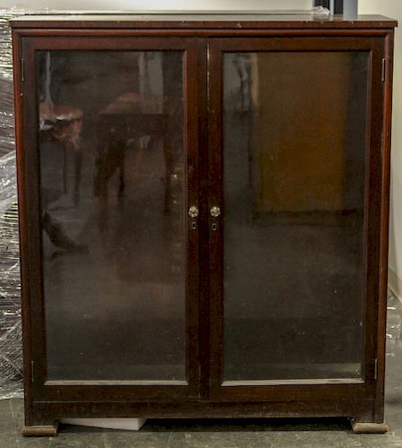 A Pair of Mahogany Bookcases Height 52 x width 46 1/2 x depth 14 inches.