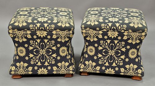 Pair of Contemporary ottomans. ht. 19in., top: 20" x 20"