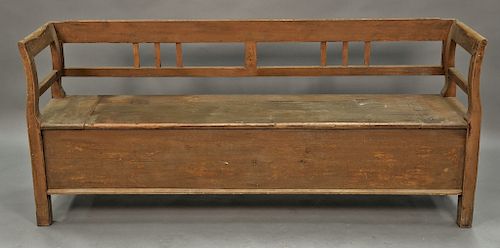 Bench with lift top seat. wd. 77in.