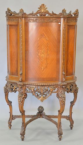 Walnut china cabinet. ht.72in., wd. 40in.