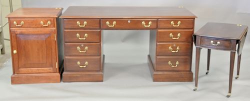 Four piece lot to include Ethan Allen drop leaf table (ht