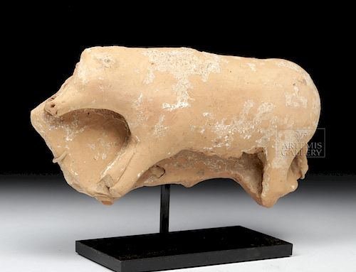 Archaic Greek Terracotta Plaque of a Boar