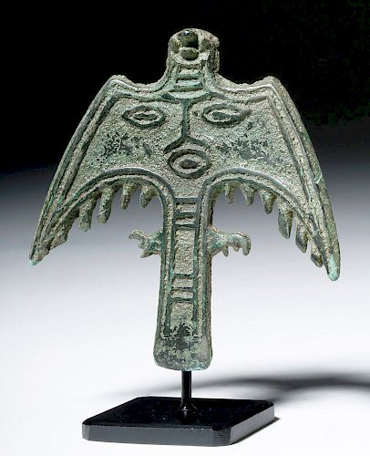 8th C. Russian Bronze Pendant, Bird-Shaped