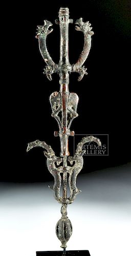 Stunning Luristan Bronze Finial - Master of Animals