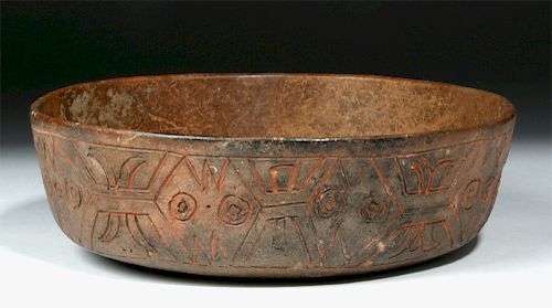 Large Paracas Pottery Bowl - Zoomorphic Motifs