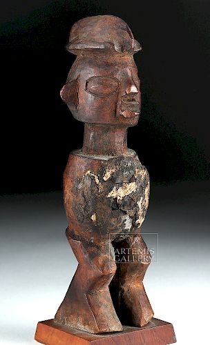 Mid-20th C. African Yaka Wooden Fetish Power Figure