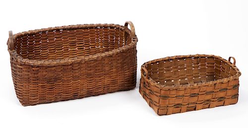 2 Antique Storage Baskets