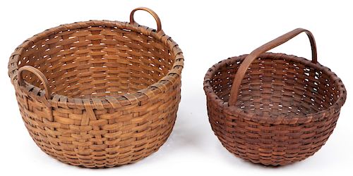 2 Antique Gathering Baskets