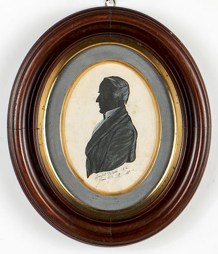 Antique American Silhouette of Daniel Webster, 1816