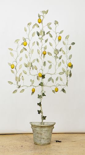Decorative Metal Lemon Tree, Italy, 1940's
