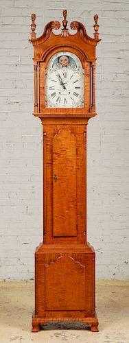 Irion Company Striped Maple Tall Case Clock