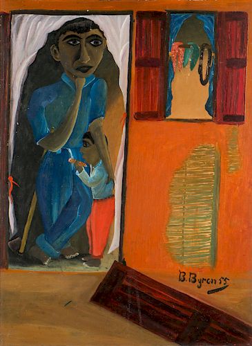 Bourmond Byron (Haitian/Jacmel, 1920-2004) Father and Child, 1955