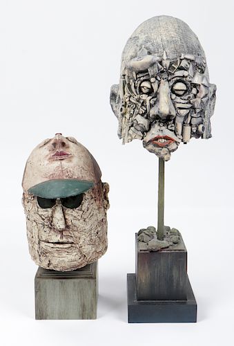 William Entwistle (American, 20th c.) Two Ceramic Sculptures