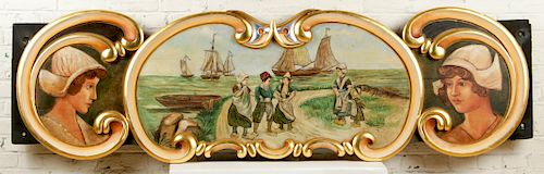 Old American Carousel Panel of a Dutch Scene